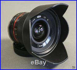 12mm Samyang F2.0 NCS Ultra Wide Angle for Sony E mount. Black Excellent +