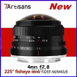 7artisans 4mm F2.8 APS-C Manual Focus 225°Ultra Wide Angle Fisheye Lens M43