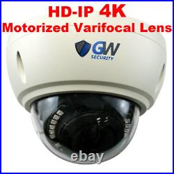 8MP 2160p Ultra HD 4K IP 3X Optical Motorized Zoom Dome PoE Security Camera