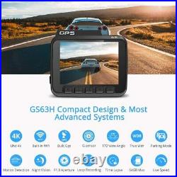 AZDOME Car Dash Cam 4K Ultra HD 2160P Built-In WiFi & GPS + VGA Rear Camera