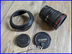 Canon EF 16-35 mm f/2.8 L USM Lens Both Lens Caps + Hood EXCELLENT CONDITION