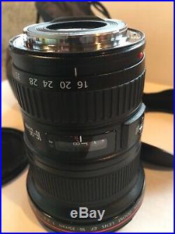 Canon EF 16-35mm f/2.8 L II USM Lens with case and lens hood