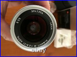 Leica ELMARIT-M 21mm f/2.8 Aspherical MF Lens (Silver) 11897 Mint never used