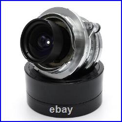 Leica M 21mm F/4 Super-Angulon Chrome Lens with Hood & Finder