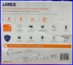Lorex 4K Ultra HD IP NVR 8 Channels 8 Active Deterrence Smart Security Cameras