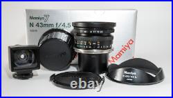 Mamiya N 43mm f/4.5 L MF Lens for Mamiya 7 7ii with Box, Hood & Finder