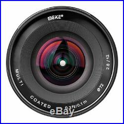 Meike 12mm f/2.8 Ultra Wide Angle Lens for Sony E-Mount NEX 5 6 7 A6500 Camera