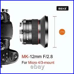Meike 12mm f/2.8 Ultra Wide Angle Manual Fixed Lens with Removeable Hood for