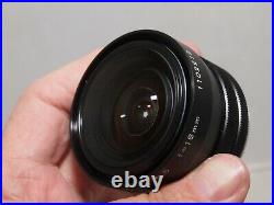 Minolta UW Rokkor-PG 18mm f9.5 ultra wide angle lens with case, original hood