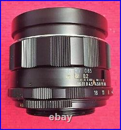 Mint Asahi F/4.5 20mm Super Takumar Ultra Wide Angle Lens For M42 Pentax Bodies