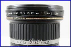 Mint- Canon EF-S 10-22mm F/3.5-4.5 USM SLR Ultra Wide Angle Zoom Lens 460