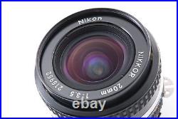 Near MINT Nikon Ai-S NIKKOR 20mm f/3.5 Ultra Wide Angle Lens Caps From JAPAN