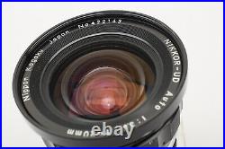 Nikon 20mm f3.5 Nikkor-UD Nippon Kogaku Manual Wide Angle Manual Lens++Very NICE