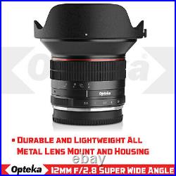 Opteka 12mm f/2.8 Manual Wide Angle Lens for Nikon 1 Mount Mirrorless Cameras