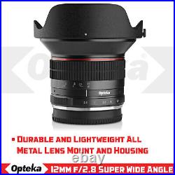 Opteka 12mm f/2.8 Ultra Wide Angle Lens for Olympus M4/3 Micro Four Thirds