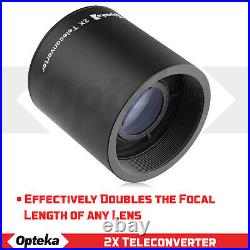 Opteka 500mm / 1000mm f/8 High Definition Preset Telephoto Lens For Canon EOS