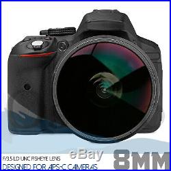 Oshiro 8mm f/3.5 High Definition Aspherical Fisheye Lens for Nikon DSLR Cameras