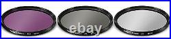 Pro 55mm Wide Angle Macro Lens +2x Hd 55mm Zoom Lens + Filters For Sony Fdr-ax53