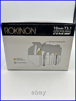 Rokinon 10mm T3.1 Ultra Wide Angle Cine Lens for DSLR Cameras NEW