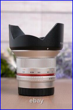 Rokinon 12mm F/2 High Speed Ultra Wide Angle Lens For Fujifilm X Camera Silver