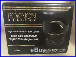 Rokinon 14mm F2.8 Super Wide Angle Lens for Canon EOS Digital SLR