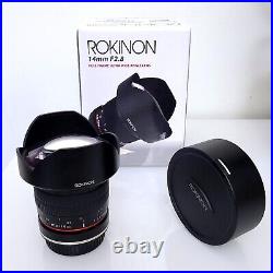 Rokinon 14mm f/2.8 Ultra-Wide Lens for Canon EF Manual Focus with AE Chip