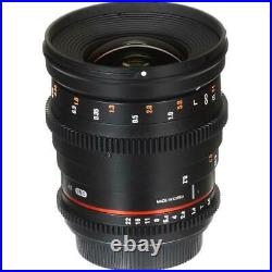 Rokinon 20mm T1.9 Ultra Wide Angle Cine DS Lens for Canon EF Mount #DS20M-C