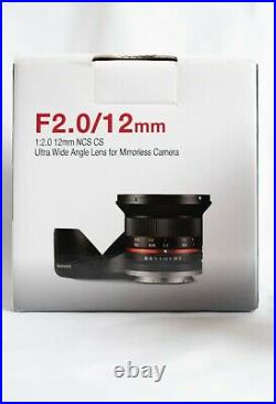 Samyang 12 mm F/2 Manual Focus Lens for Fujifilm X Black