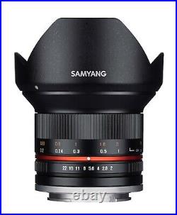 Samyang 12mm F2.0 UMC f/2.0 Ultra Wide Angle Lens for Fujifilm Fuji X by FedEx