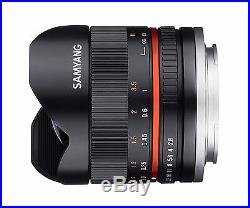 Samyang 8mm F2.8 UMC ED Fish-Eye II APSC Black Lens for Sony E mount ILCE + GIFT