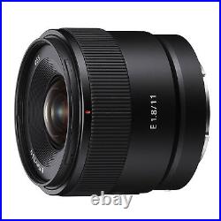 Sony E 11mm F1.8 APS C Ultra Wide Angle Prime Lens for APS C cameras SEL11F18
