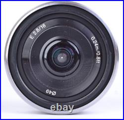 Sony E SEL16F28 16mm f/2.8 Ultra-Wide Angle Prime E-Mount Lens #KR65132