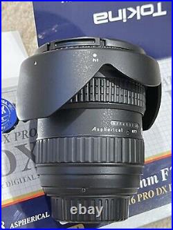 Tokina At-X Pro DX II 11-16mm F/2.8 Lens For Nikon F Mint