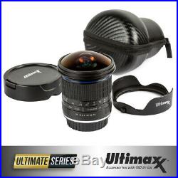 ULTIMAXX 7mm f/3.0 Aspherical Fisheye Lens for Canon DSLRs Ultra Wide Angle