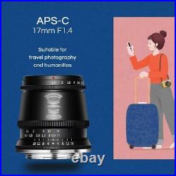 US Ship TTartisan 17mm F1.4 Wide-Angle Fixed Lens For Sony E-Mount Camera A6600