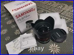 Ultra-Wide-Angle Lens For Mirrorless Samyang Samyan 12Mm F2.0 Ncs Cs
