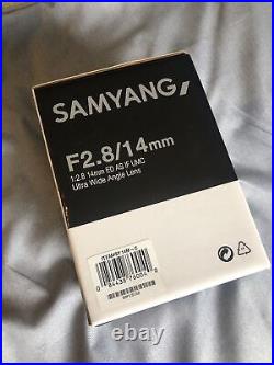 Used Samyang SY14M-C 14mm F2.8 ED AS IF UMC Ultra Wide Angle Lens for Canon EOS