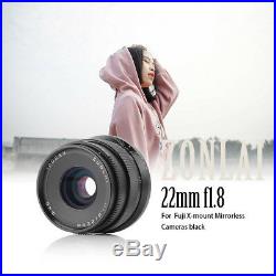 Zonlai 22mm F1.8 Large Aperture Ultra Wide Angle Lens for Fuji X-mount APS-C